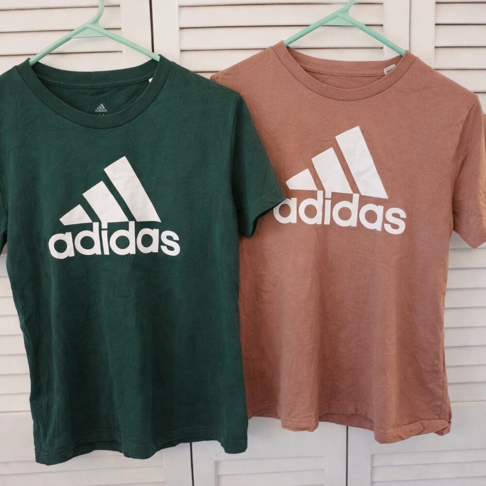 Two Adidas Logo Crewneck Tshirts - Both Size medium - Brand New